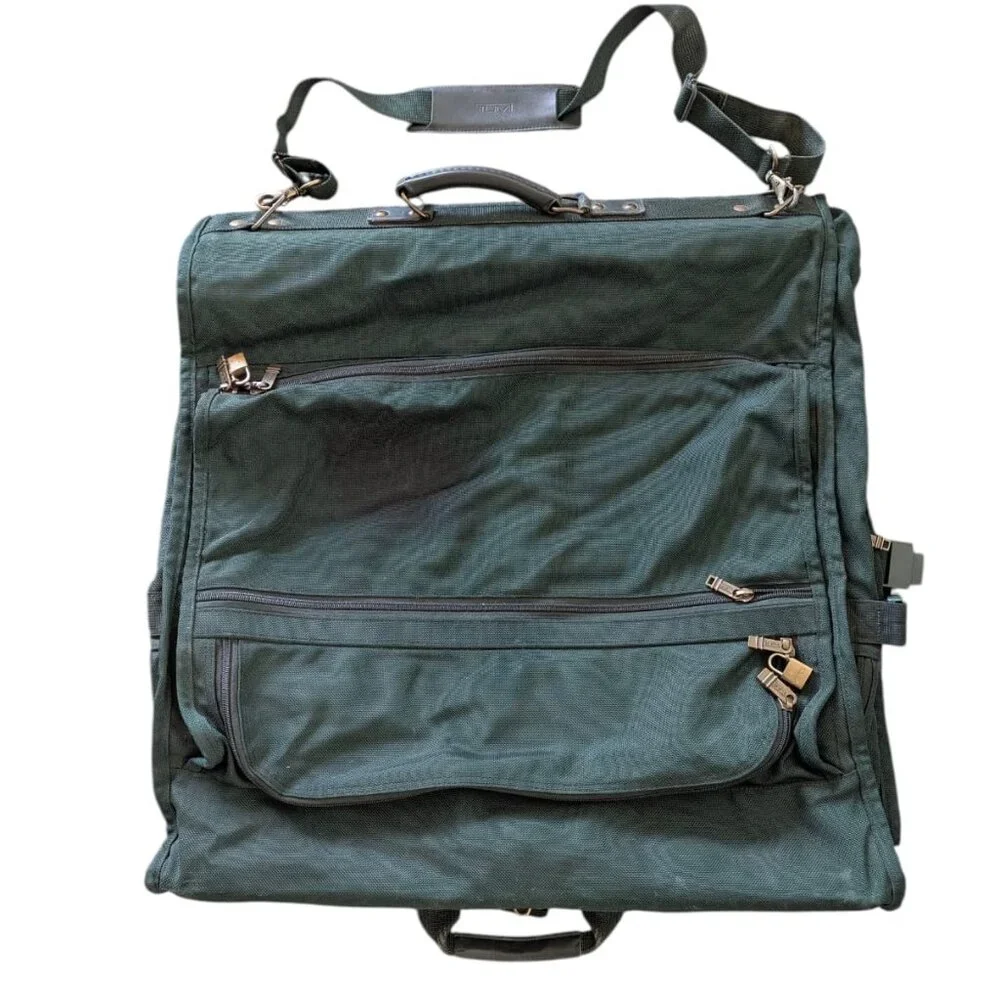 Vintage Green Tumi Hanging Garment Carrier